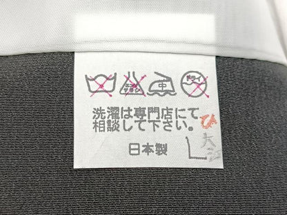 平和屋着物■黒留袖　松竹梅風景文　金彩　洗える着物　BAAX9509yc