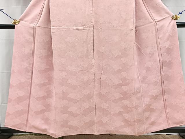 平和屋着物■上質な色無地　菊花地紋　虹色　正絹　逸品　BAAX9519yc