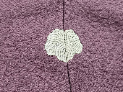 平和屋着物■上質な色無地　紋意匠　二藍色　正絹　逸品　BAAX9520yc