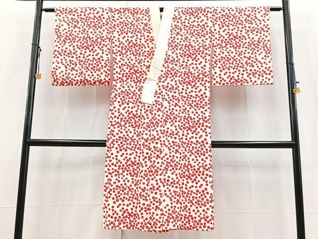 平和屋着物■長襦袢　無双仕立て　鈴文　正絹　逸品　BAAX9521yc