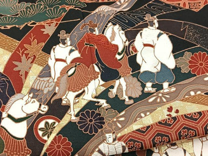 平和屋着物■豪華黒留袖　作家物　刺繍　束ね熨斗人物文　金銀彩　正絹　逸品　BAAX9522yc