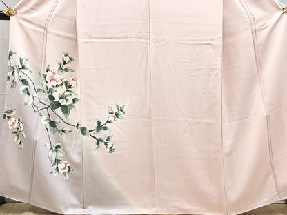 平和屋着物■訪問着　作家物　手描き　椿文　暈し染め　正絹　逸品　BAAX9523yc