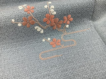平和屋着物■訪問着　総刺繍　渡り橋花文　暈し染め　金彩　正絹　逸品　BAAX9529yc