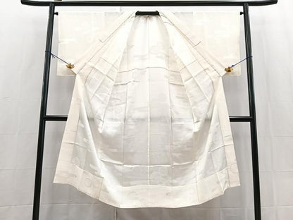 平和屋着物■長襦袢　無双仕立て　エ霞花地紋　正絹　逸品　未使用　BAAX9531yc