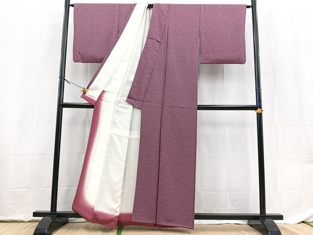 平和屋着物■上質な小紋　芝草文　正絹　逸品　BAAX9532yc