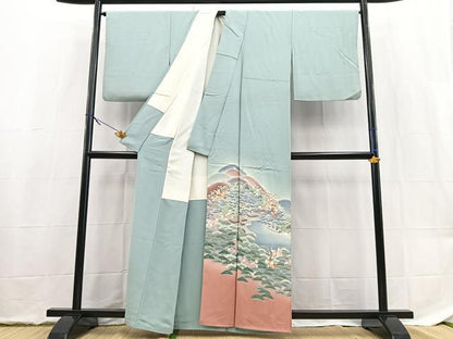 平和屋着物■豪華色留袖　友禅　作家物　松竹梅風景文　暈し染め　正絹　逸品　BAAX9533yc