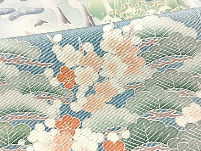 平和屋着物■豪華色留袖　友禅　作家物　松竹梅風景文　暈し染め　正絹　逸品　BAAX9533yc