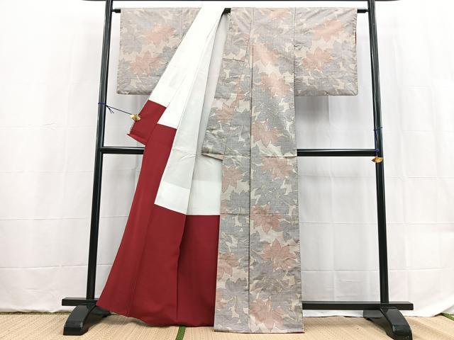 平和屋着物■本場大島紬　花尽くし　正絹　逸品　未使用　BAAX9535yc