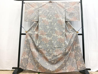 平和屋着物■本場大島紬　花尽くし　正絹　逸品　未使用　BAAX9535yc