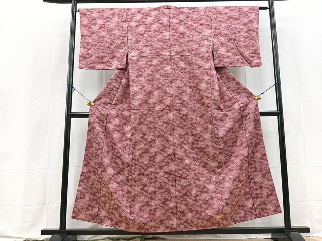 平和屋着物■上質な小紋　笹竹文　正絹　逸品　BAAX9542yc