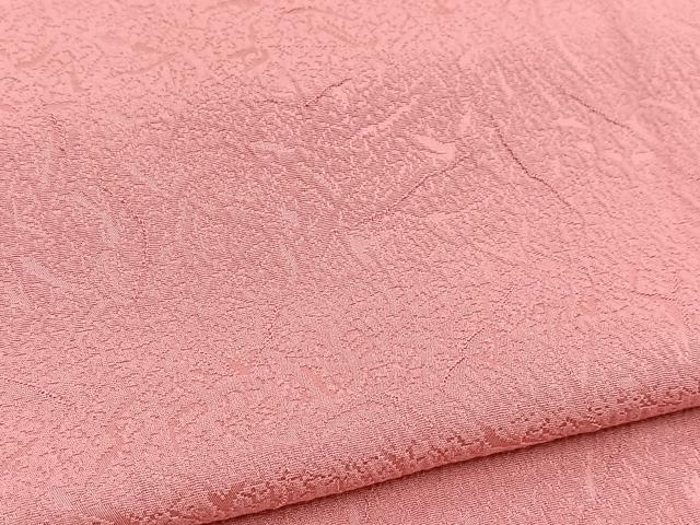 平和屋着物■上質な色無地　氷割れ地紋　薄紅色　正絹　逸品　未使用　BAAX9552yc