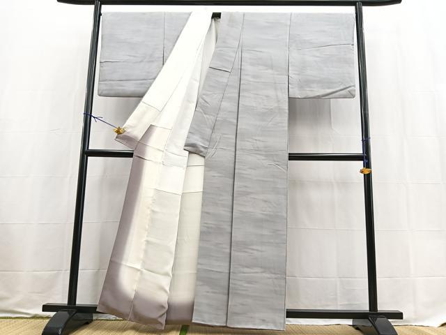 平和屋着物■上質な小紋　霞文　暈し染め　正絹　逸品　BAAX9555yc