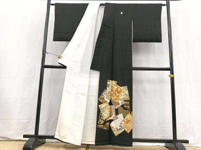 平和屋着物●創業460年・千總　黒留袖　駒刺繍　吉祥宝尽くし文　金彩　正絹　逸品　BAAX9561yc
