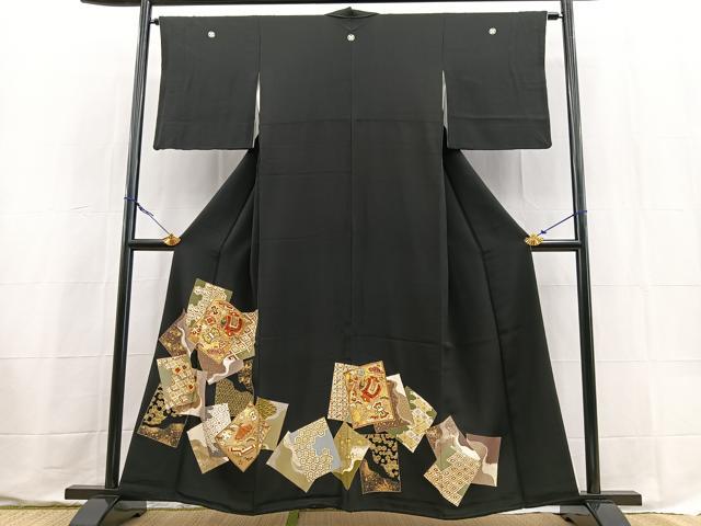平和屋着物●創業460年・千總　黒留袖　駒刺繍　吉祥宝尽くし文　金彩　正絹　逸品　BAAX9561yc