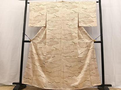 平和屋着物■上質な小紋　横笛文　正絹　逸品　BAAX9564yc