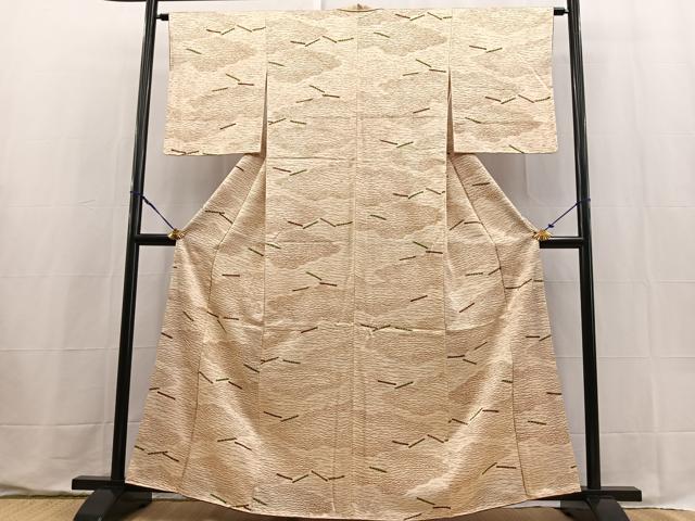 平和屋着物■上質な小紋　横笛文　正絹　逸品　BAAX9564yc