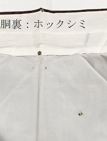 平和屋着物■上質な紬　麻の葉文様　正絹　逸品　BAAX9565yc