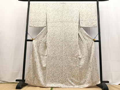 平和屋着物■上質な小紋　花唐草文　正絹　逸品　BAAX9567yc
