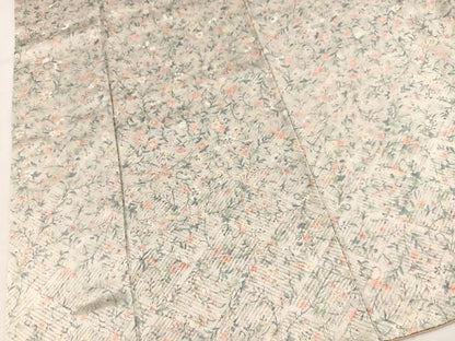 平和屋着物■上質な小紋　花唐草文　正絹　逸品　BAAX9567yc