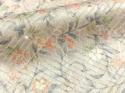 平和屋着物■上質な小紋　花唐草文　正絹　逸品　BAAX9567yc