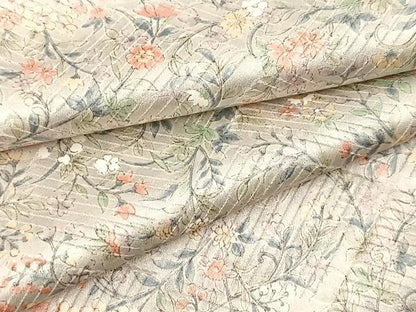 平和屋着物■上質な小紋　花唐草文　正絹　逸品　BAAX9567yc