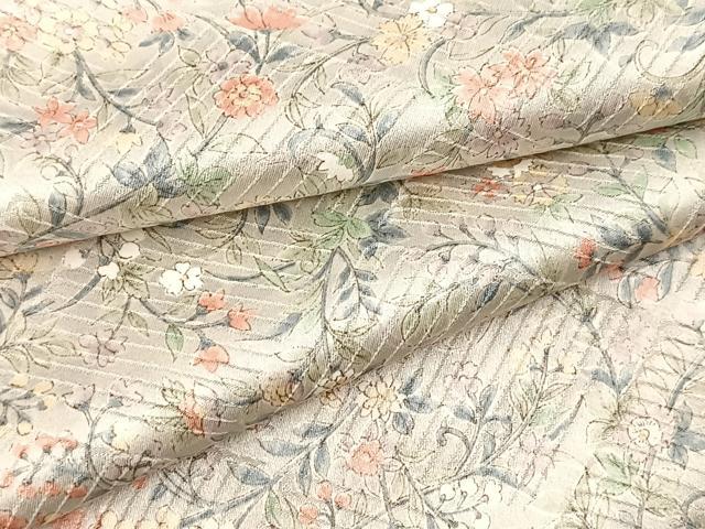 平和屋着物■上質な小紋　花唐草文　正絹　逸品　BAAX9567yc