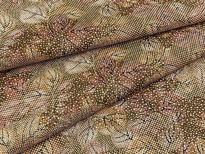 平和屋着物■本場染大島紬　草葉文　正絹　逸品　BAAX9568yc