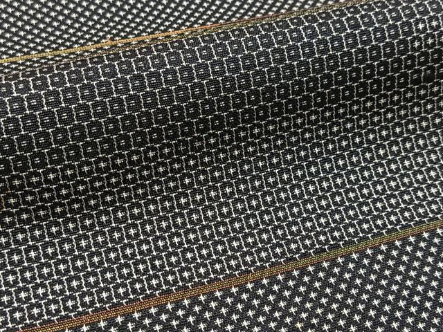 平和屋着物■上質な紬　100亀甲　吉祥横段文　正絹　逸品　BAAX9573yc