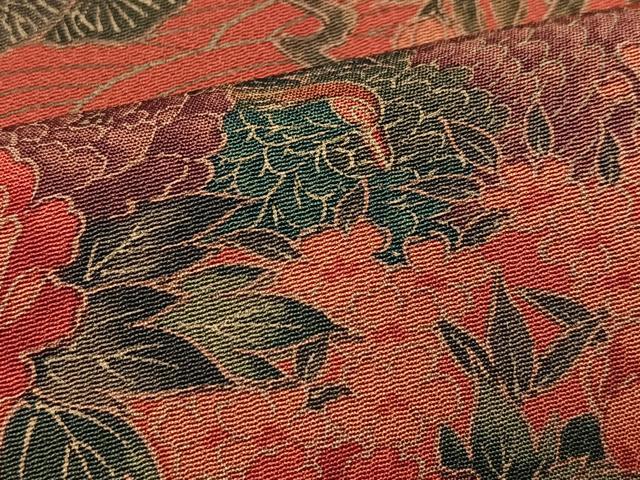 平和屋着物■上質な小紋　立波風景花鳥文　正絹　逸品　BAAX9575yc