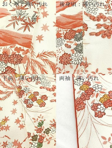 平和屋着物■上質な小紋　風景花文　正絹　逸品　BAAX9577yc