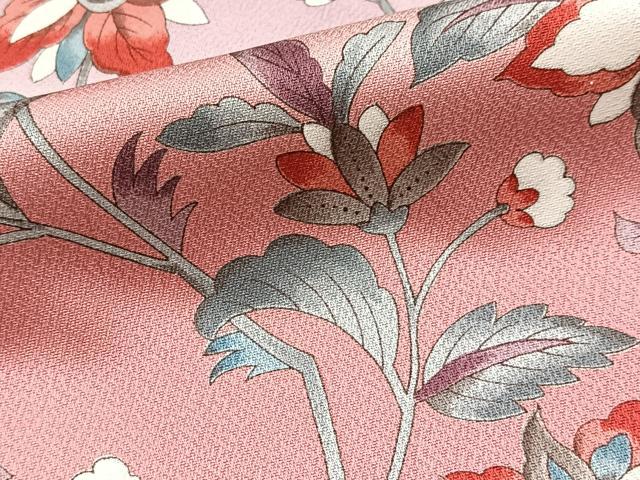 平和屋着物●訪問着　更紗花文　暈し染め　正絹　逸品　BAAX9578yc