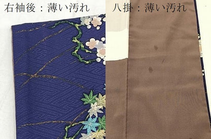 平和屋着物■上質な小紋　草花文　正絹　逸品　BAAX9579yc
