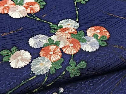 平和屋着物■上質な小紋　草花文　正絹　逸品　BAAX9579yc