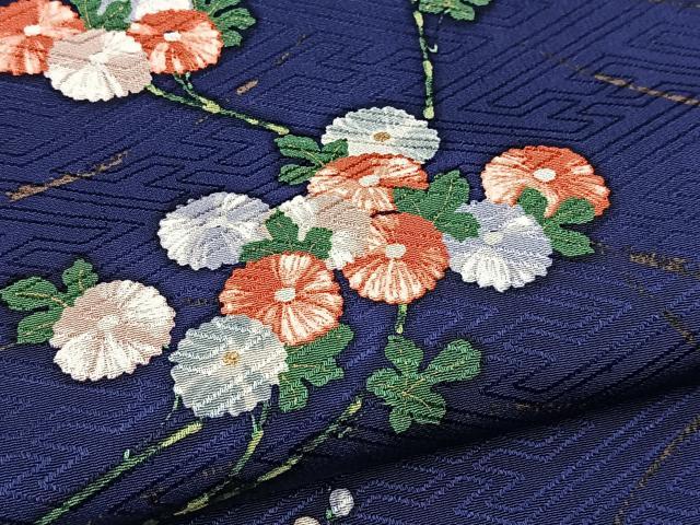 平和屋着物■上質な小紋　草花文　正絹　逸品　BAAX9579yc