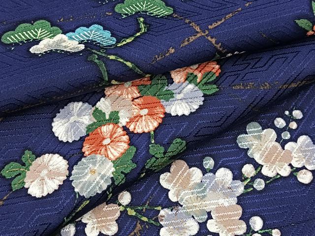 平和屋着物■上質な小紋　草花文　正絹　逸品　BAAX9579yc