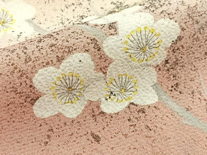 平和屋着物●訪問着　草花文　暈し染め　正絹　逸品　BAAX9581yc