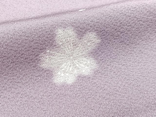 平和屋着物●上質な小紋　桜散らし　正絹　逸品　BAAX9585yc