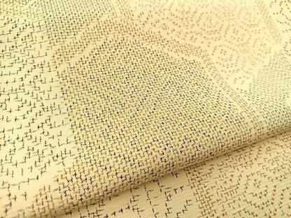 平和屋着物■上質な紬　亀甲吉祥花文　正絹　逸品　BAAX9592yc