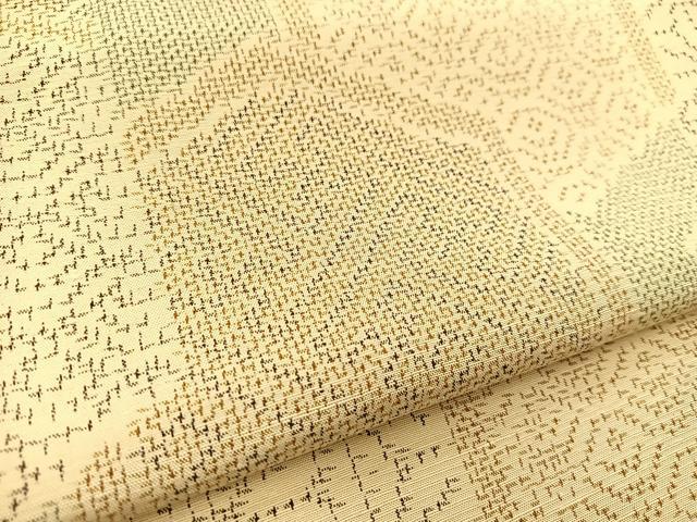 平和屋着物■上質な紬　亀甲吉祥花文　正絹　逸品　BAAX9592yc