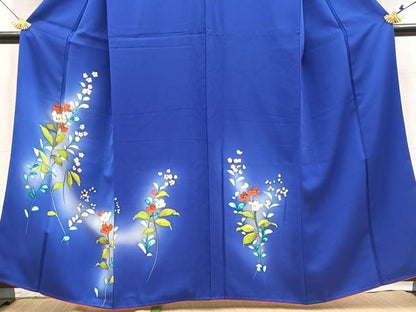 平和屋着物■訪問着　手描き　草花文　暈し染め　正絹　逸品　BAAX9595yc