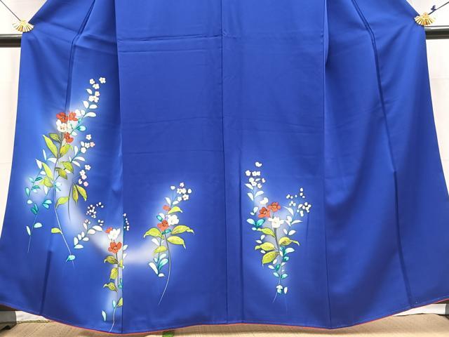 平和屋着物■訪問着　手描き　草花文　暈し染め　正絹　逸品　BAAX9595yc