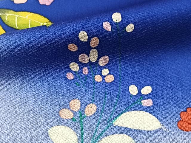 平和屋着物■訪問着　手描き　草花文　暈し染め　正絹　逸品　BAAX9595yc