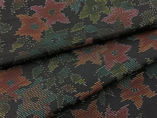 平和屋着物■本場大島紬　草花文　正絹　逸品　BAAX9597yc