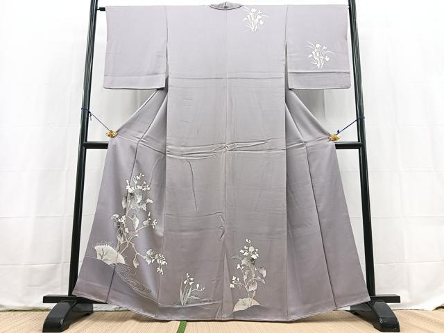 平和屋着物■中国三大刺繍　相良刺繍　訪問着　駒刺繍　流水花文　暈し染め　正絹　逸品　BAAX9617yc