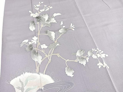 平和屋着物■中国三大刺繍　相良刺繍　訪問着　駒刺繍　流水花文　暈し染め　正絹　逸品　BAAX9617yc