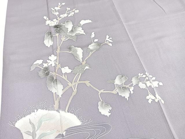 平和屋着物■中国三大刺繍　相良刺繍　訪問着　駒刺繍　流水花文　暈し染め　正絹　逸品　BAAX9617yc