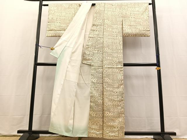 平和屋着物■上質な小紋　壁画文様　正絹　逸品　BAAX9618yc