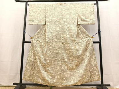 平和屋着物■上質な小紋　壁画文様　正絹　逸品　BAAX9618yc