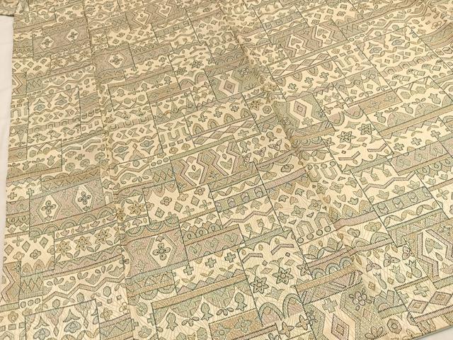 平和屋着物■上質な小紋　壁画文様　正絹　逸品　BAAX9618yc