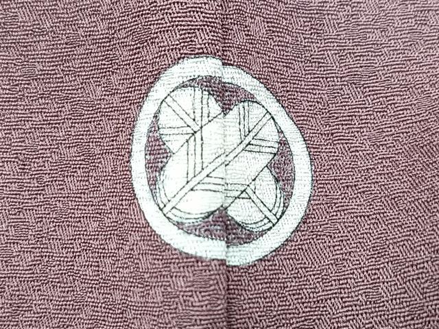 平和屋着物■上質な色無地　霞地紋　梅鼠色　正絹　逸品　BAAX9620yc